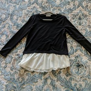 Black long sleeve top